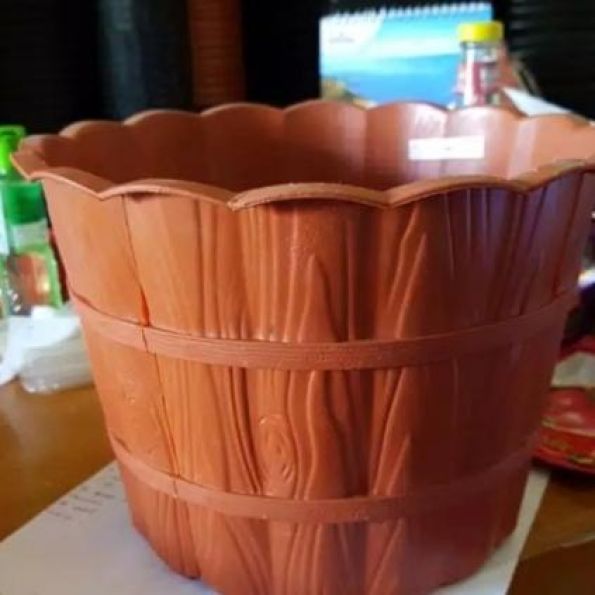 Pot Plastik Motif Kayu Pot Citra 823 Tanaman Hias Awet 