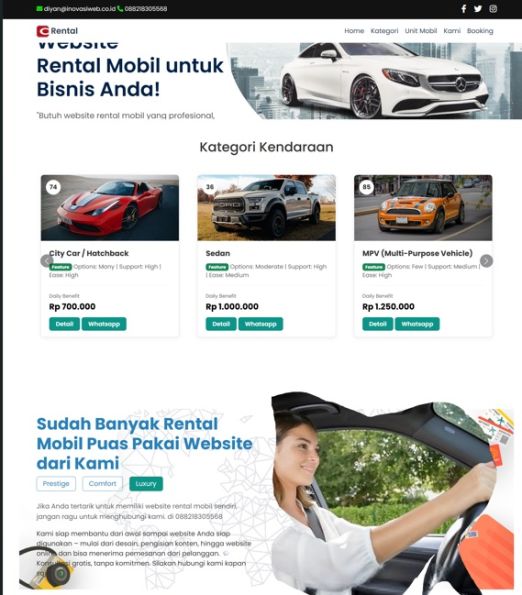 Jasa Pembuatan Website Rental Mobil Responsive & SEO | Tampilan Mobile Profesional