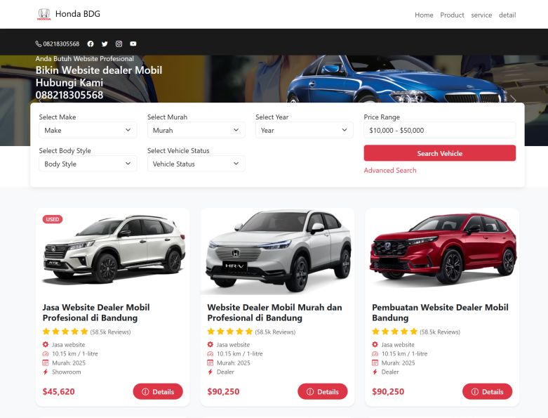 Jasa Pembuatan Website Jual Beli sales Mobil Responsif dan SEO-Ready