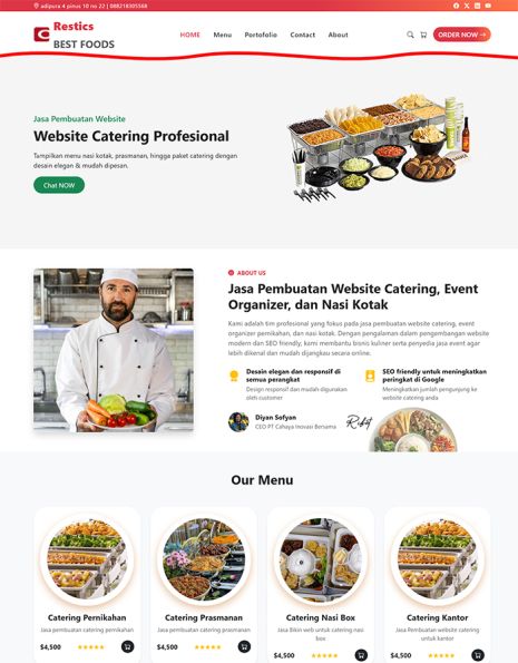 Jasa Pembuatan Website Catering & Event Organizer Profesional untuk Bisnis Anda