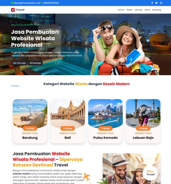 Jasa Pembuatan Website Travel & Tour Profesional untuk Agen Perjalanan Terbaik
